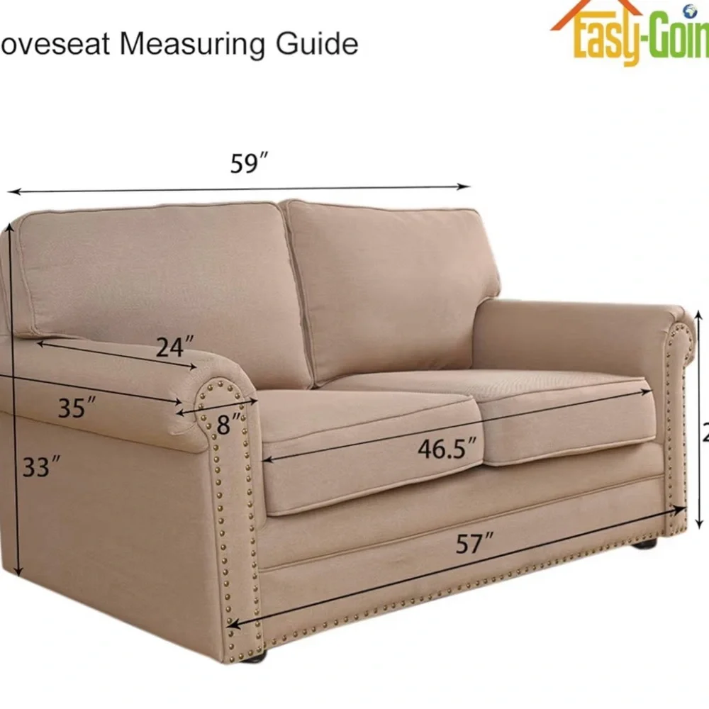Blue Stretch Slipcover for Loveseat